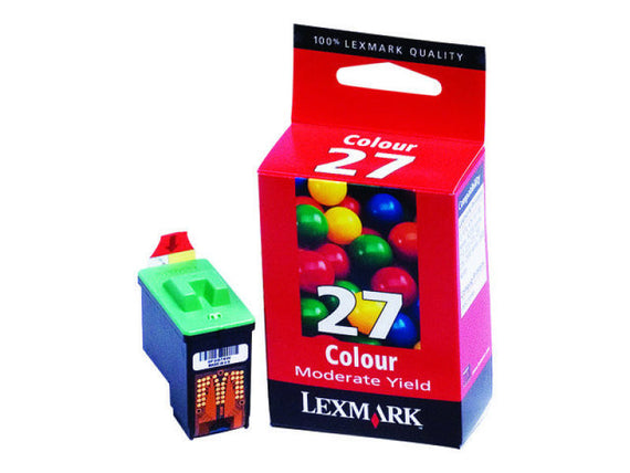 Lexmark Cartridge No. 27 - Print cartridge - 1 x colour (cyan, magenta, yellow) - 140 pages - akcom.net