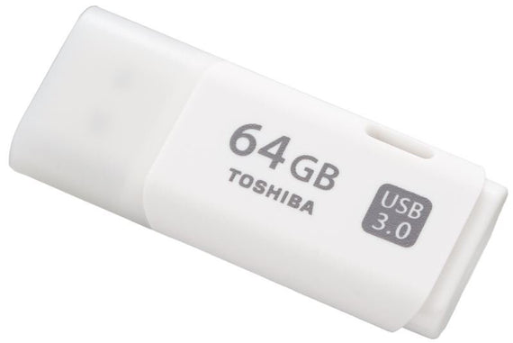 Toshiba THN-U301W0320E4 64GB TransMemory USB 3.0 Flash Drive - White - akcom.net